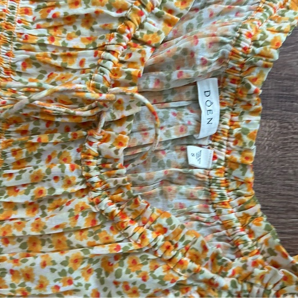Dôen Emmaretta Dress Yellow Floral EUC - Picture 2 of 6